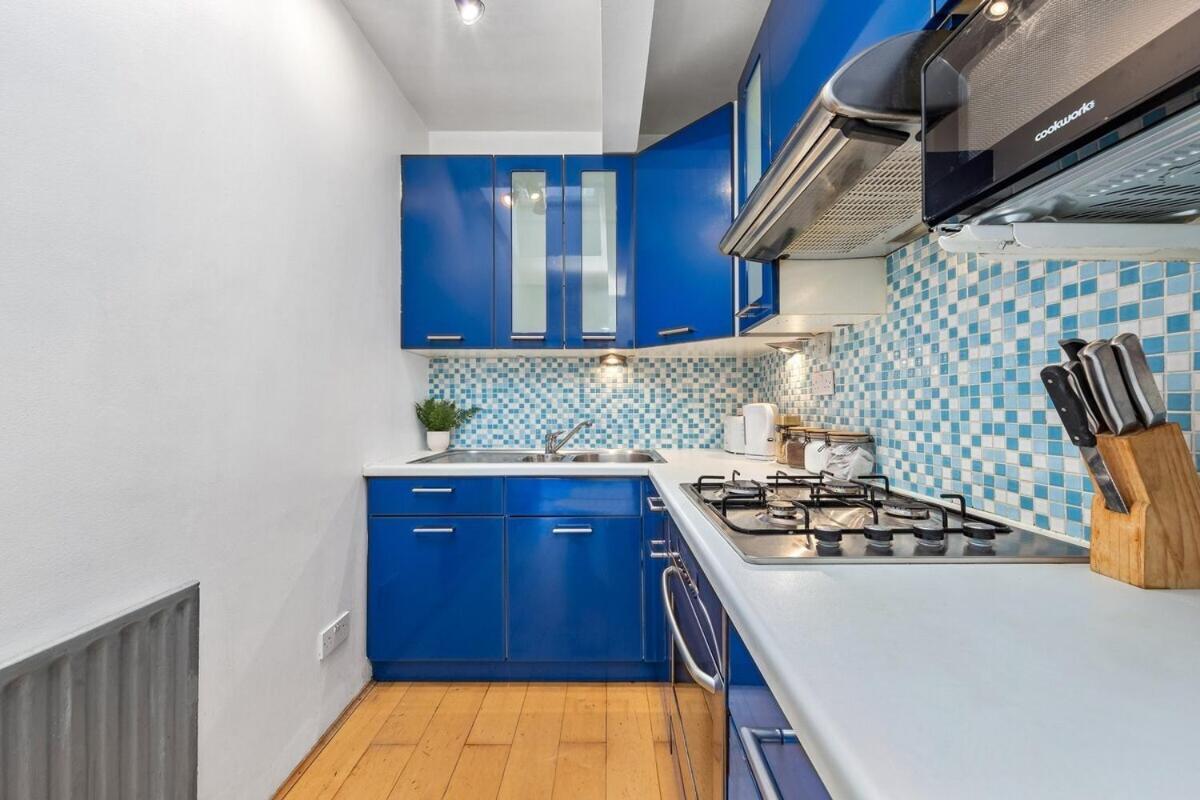 Balcony Blue Theme 1 Bedroom Central London Luxury Flat Near Hyde Park! Accommodates Up To 6! Double Sofa Bed And Next To Station! 外观 照片
