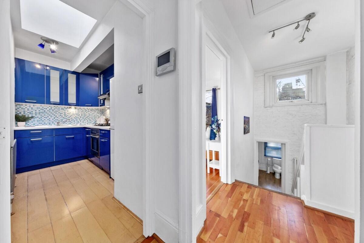 Balcony Blue Theme 1 Bedroom Central London Luxury Flat Near Hyde Park! Accommodates Up To 6! Double Sofa Bed And Next To Station! 外观 照片